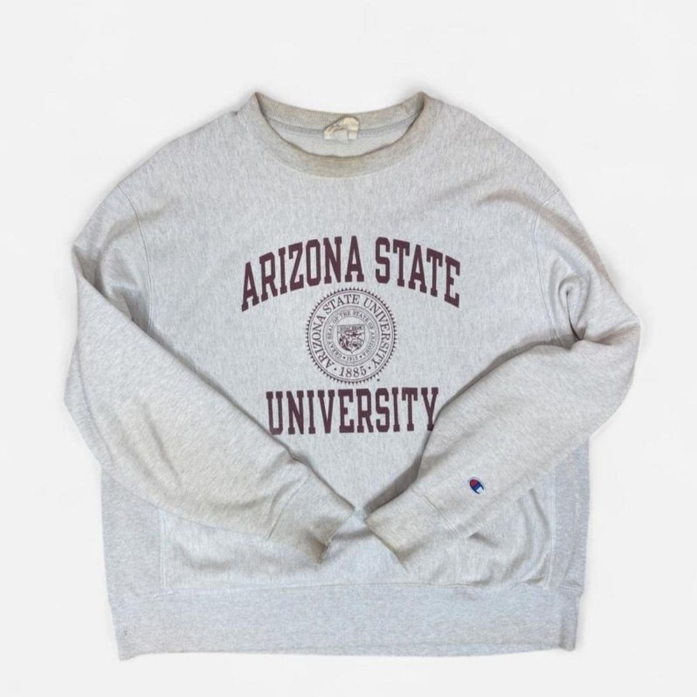 Champion Reverse Weave Arizona State University Crewneck Sweatshirt Gray Mens XL